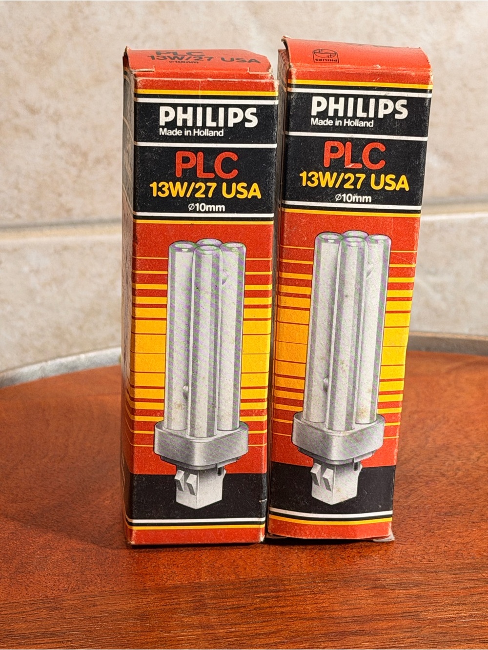 Vintage Philips PL-C 13W/27 USA compact fluorescent lamp (CFL) 2-pin plug-in lig